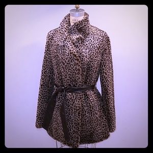 Calvin Klein Upscale Urban Leopard Faux Fur Size M
